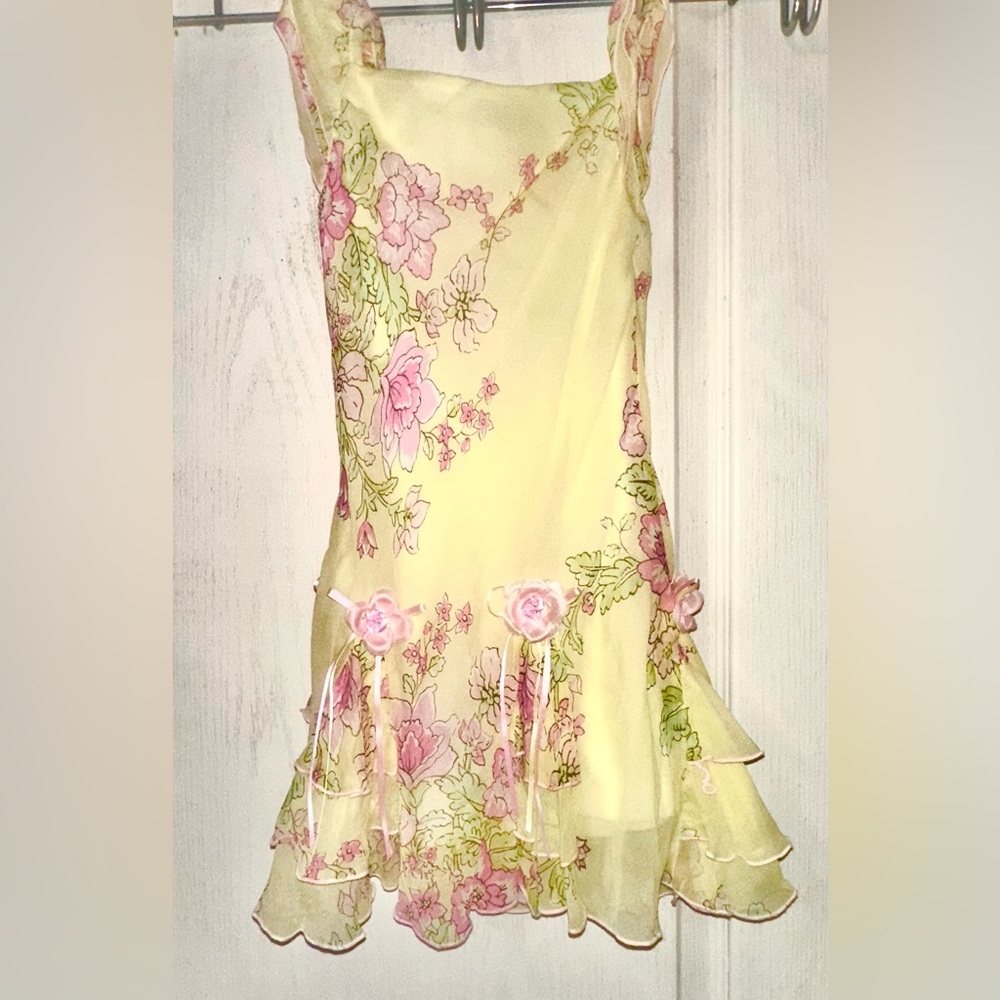 Size 5 Biscotti Dress yellow floral